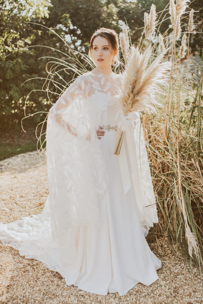 Luxury Wedding Dress with Bridal Cape
