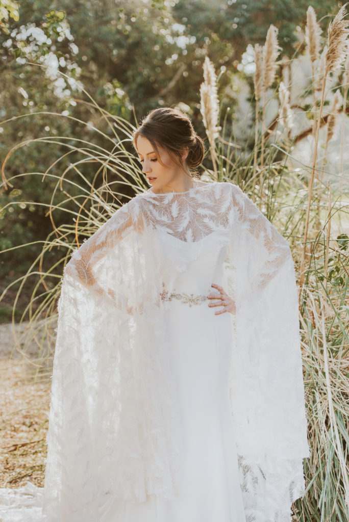 Wedding Dress with Bridal Cape 
