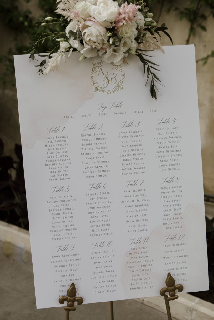 Elegant Tableplan | Syon Park Wedding | The Ivory Book by Rachel Dalton Weddings