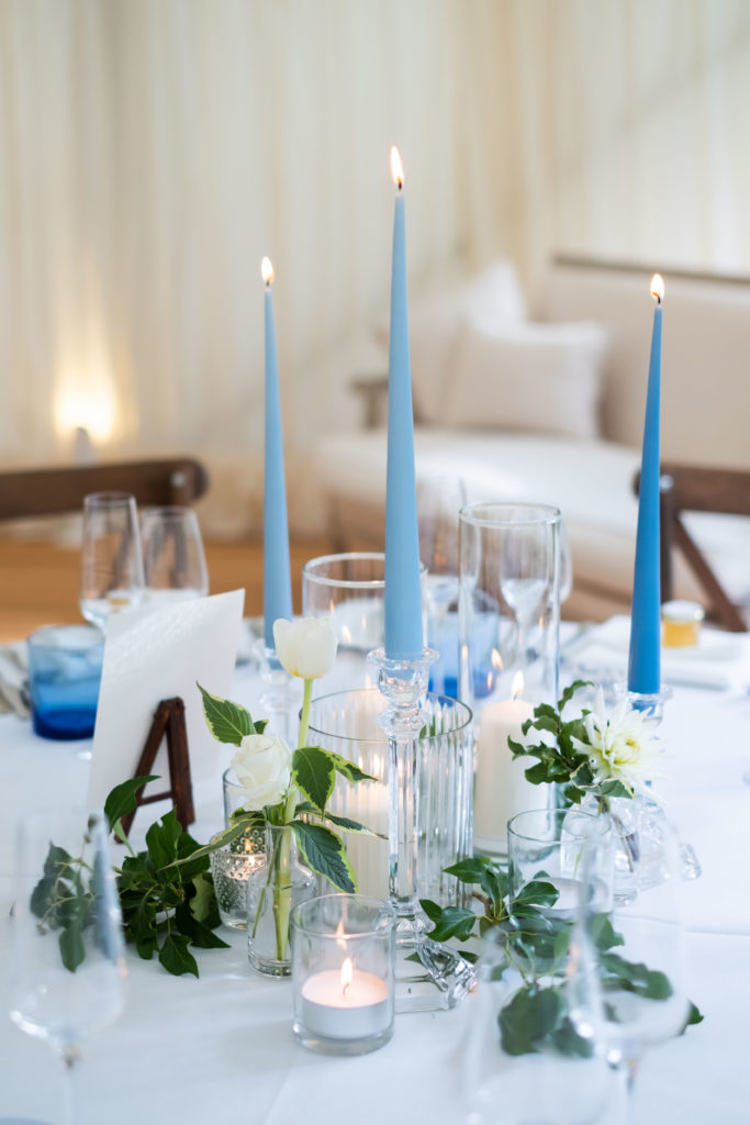 Candles and Floral Table Decor