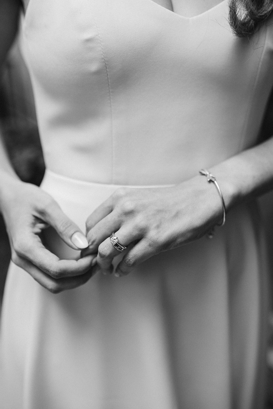 Bride with engagement ring